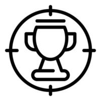 Cup target icon outline vector. Comfort zone vector