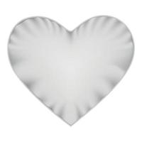 White heart shape pillow mockup, realistic style vector