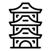 China pagoda icon outline vector. Chinese building vector