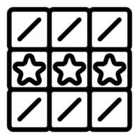 Star quiz icon outline vector. Exam question vector