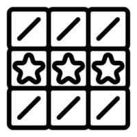 Star quiz icon outline vector. Exam question vector