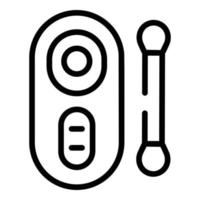 PCR test mobile icon outline vector. Corona health vector