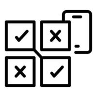 Alert choice icon outline vector. Interview survey vector