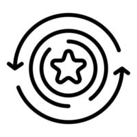 Star courage icon outline vector. Jump skill vector