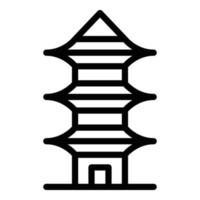Pagoda place icon outline vector. Chinese building