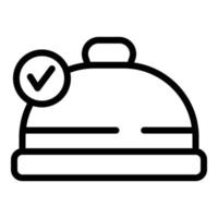 Food pot icon outline vector. Book recipe vector