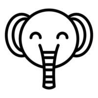 Zoo elephant icon outline vector. Pass card vector