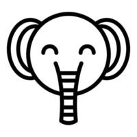 Zoo elephant icon outline vector. Pass card vector