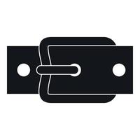 Metal belt buckle icon, simple style vector