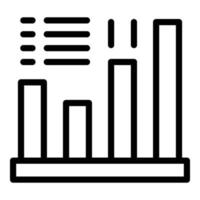 Business graph chart icon outline vector. Comfort zone vector