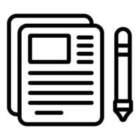Notepad icon outline vector. Career self vector