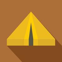 Camping tent icon, flat style vector