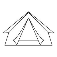 Tent icon, outline style vector