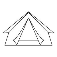 Tent icon, outline style vector