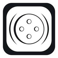 Clothing square button icon, simple style vector