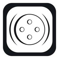 Clothing square button icon, simple style vector