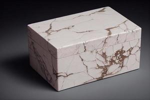 Natural marble box. Product presentation, mock up. photo