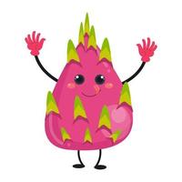 personajes de frutas de dibujos animados adecuados para diseños de ropa para niños vector