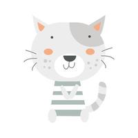 personajes de dibujos animados de animales lindos adecuados para diseños de ropa para niños vector