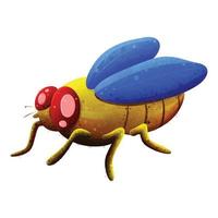 bug on white background vector