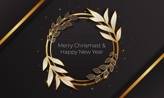 Luxury Background Merry Christmas And Happy New Year Greetings. Also suitable for invitation design vector