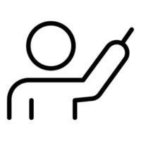 Public speaker icon outline vector. Rhetoric speech vector