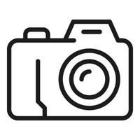 Photo camera editor icon outline vector. Data scale vector