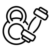 Gym dumbbell icon outline vector. Fitness exercise vector