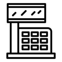 Checkout machine icon outline vector. Cash register vector