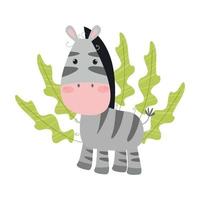 personajes de dibujos animados de animales lindos adecuados para diseños de ropa para niños vector