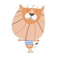 lindos personajes de dibujos animados de animales adecuados para diseños de ropa para niños vector