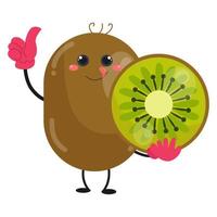 vector de kiwi símbolo de kiwi. kiwi sobre fondo blanco. diseño de logo.  14275554 Vector en Vecteezy