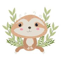 personajes de dibujos animados de animales lindos adecuados para diseños de ropa para niños vector