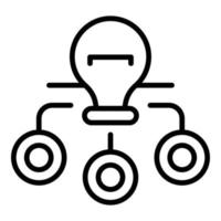 Workflow idea icon outline vector. Work gear vector