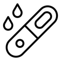 Liquid pregnant test icon outline vector. Negative kit vector