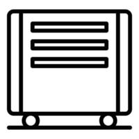 Air convector icon outline vector. Warm radiator vector