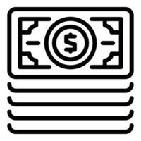 Cash pack icon outline vector. Digital card vector