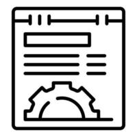 Web workflow icon outline vector. Work project vector