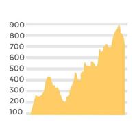 Trendy Mountain Chart vector