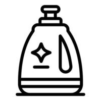 vector de contorno de icono de botella de detergente. cocina limpia