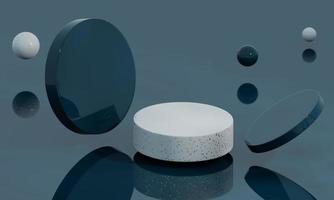 3d render podium , platform studio disply scene with spotlight.  showcase scene for product presentation. photo