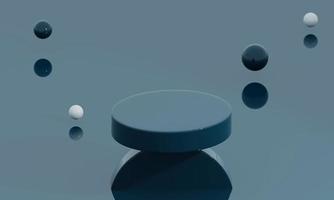 3d render podium , platform studio disply scene with spotlight.  showcase scene for product presentation. photo