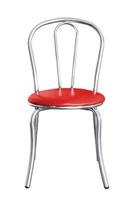 Stainless steel chair isolated.