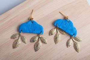 Handmade earrings, polymer clay, fashion jewelry. photo