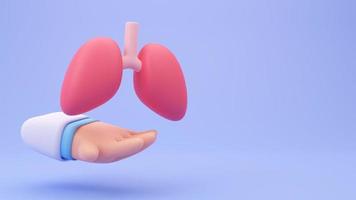 specialist doctor Take care of the organs in the body. 3D medical illustration. photo