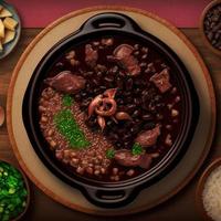 deliciosa comida brasileña feijoada foto