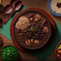 deliciosa comida brasileña feijoada foto