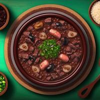 deliciosa comida brasileña feijoada foto