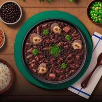 deliciosa comida brasileña feijoada foto