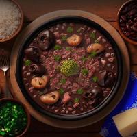 deliciosa comida brasileña feijoada foto